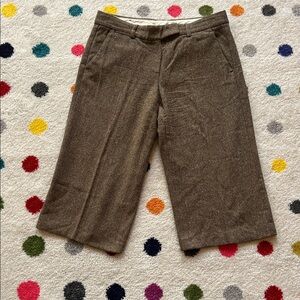 Theory Tweed Brown Capri Trousers